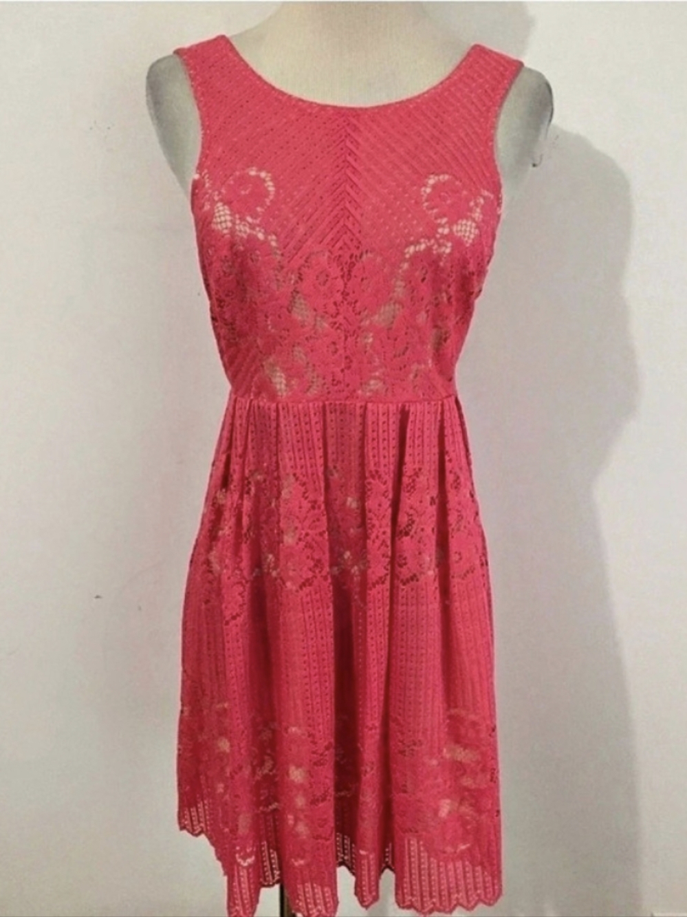 Free People Pink Lace Mini Dress Size Small